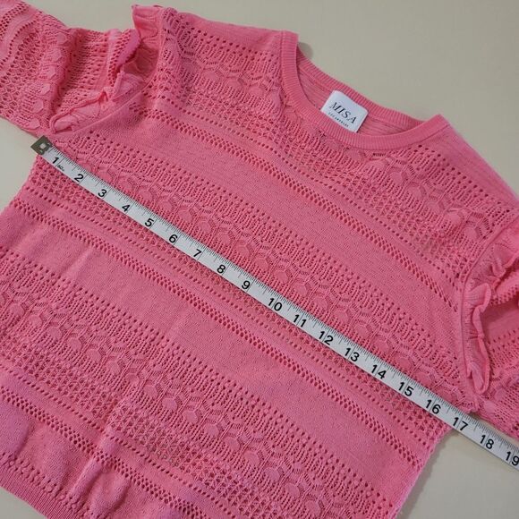 Misa Los Angeles Kelly Knit Top Coral-Pink - Picture 5 of 16